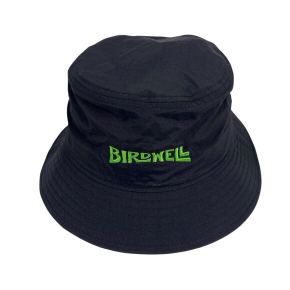 Birdwell WORDMARK NYLON Bucket Hat Embroidered Logo Navy Blue California Cap - Picture 1 of 9